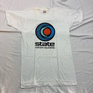 NEW Men's Size S Screen Stars Vintage Short Sleeve T Shirt White Logo Graphic